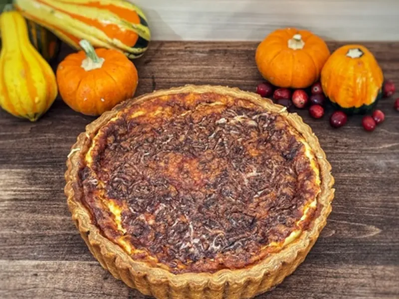 Whole Ham and Gruyère Quiche