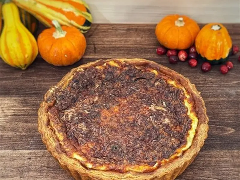 Whole Spinach and Mushroom Quiche