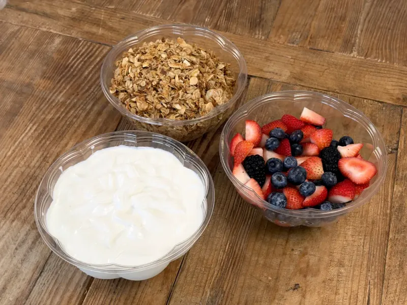 Yogurt, Granola, and Fresh Berries
